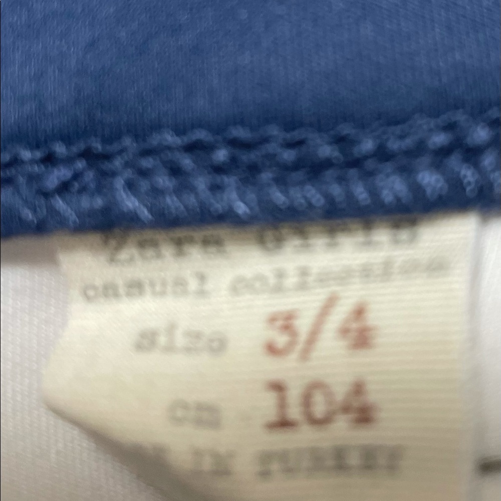 Zara Blue/White Girl’s Stripe skirt Size 3/4 - Picture 4 of 4